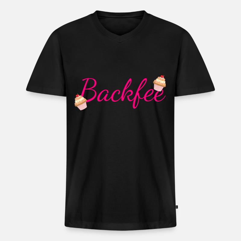 Backfee - Männer Premium Bio T-Shirt mit V-Ausschnitt - Schwarz