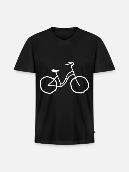 Women's bike, chiller bike - Men's Premium Organic T-shirt with V-neck - black