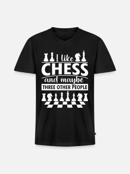 Chess Saying Chess Player - Men's Premium Organic T-shirt with V-neck - black