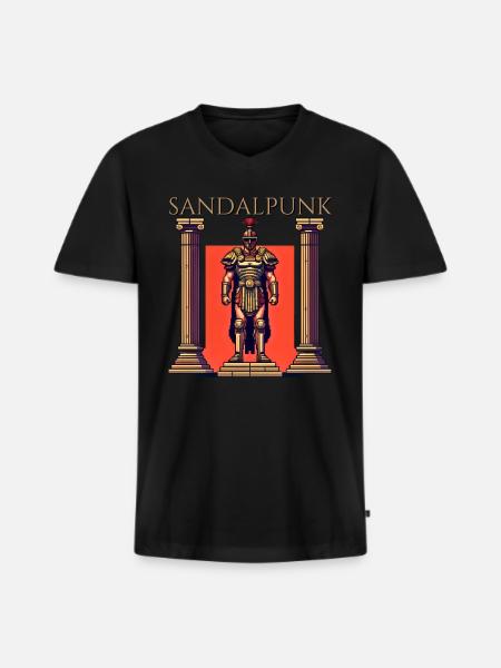 Sandalpunk - Men's Premium Organic T-shirt with V-neck - black
