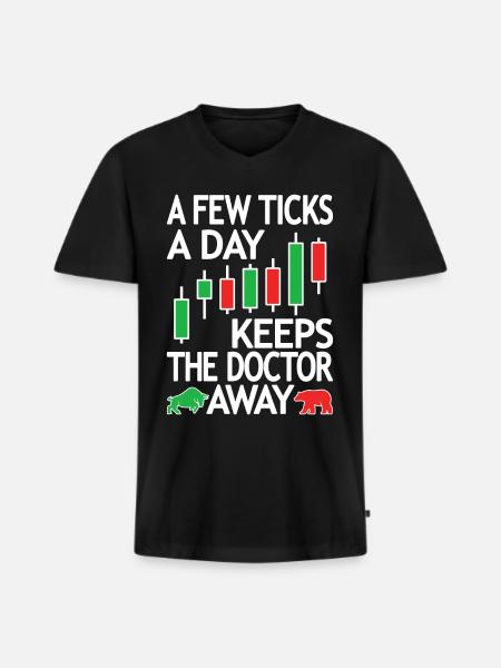 Futures Trading, Futures Trader, Daytrading - Männer Premium Bio T-Shirt mit V-Ausschnitt - Schwarz