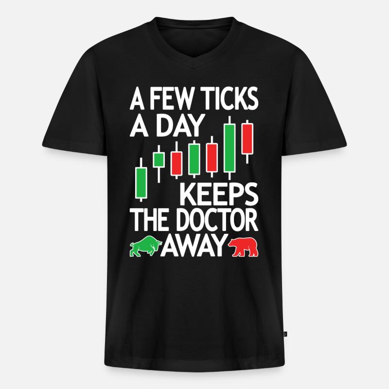 Futures Trading, Futures Trader, Daytrading - Männer Premium Bio T-Shirt mit V-Ausschnitt - Schwarz
