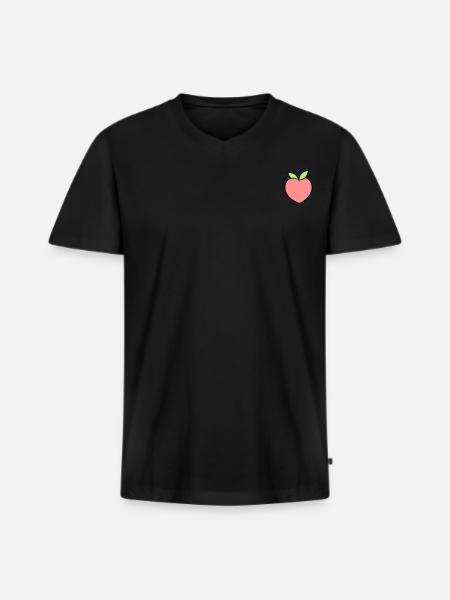 Pêche - T-shirt encolure en V Premium bio Homme - noir