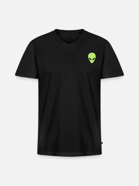 EXTRATERRESTRE - T-shirt encolure en V Premium bio Homme - noir