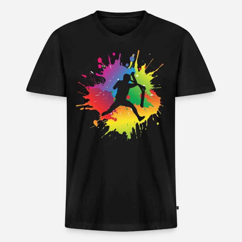 Scooter Tretroller - Männer Premium Bio T-Shirt mit V-Ausschnitt - Schwarz