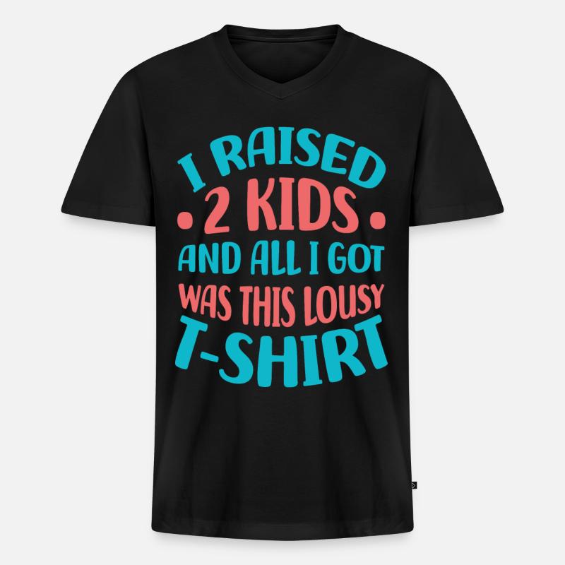 Mutter - Männer Premium Bio T-Shirt mit V-Ausschnitt - Schwarz