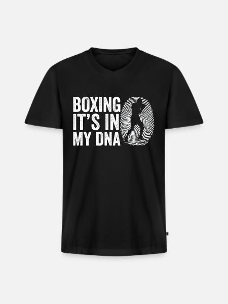 Boxen Boxer Boxhandschuhe Boxkampf Geschenk - Männer Premium Bio T-Shirt mit V-Ausschnitt - Schwarz