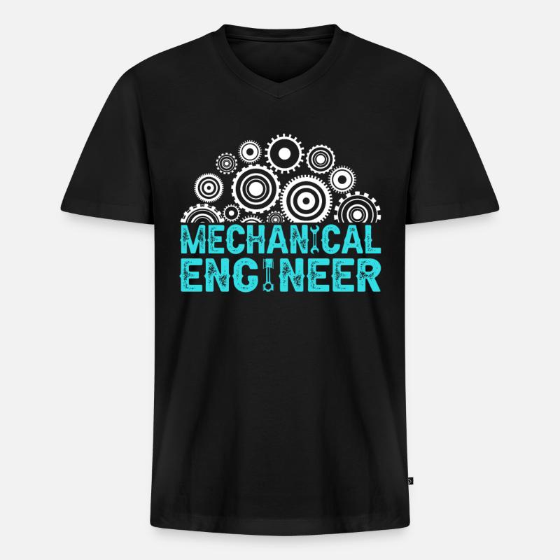 Mechanics Engineer Mechanical Engineering - Men's Premium Organic T-shirt with V-neck - black