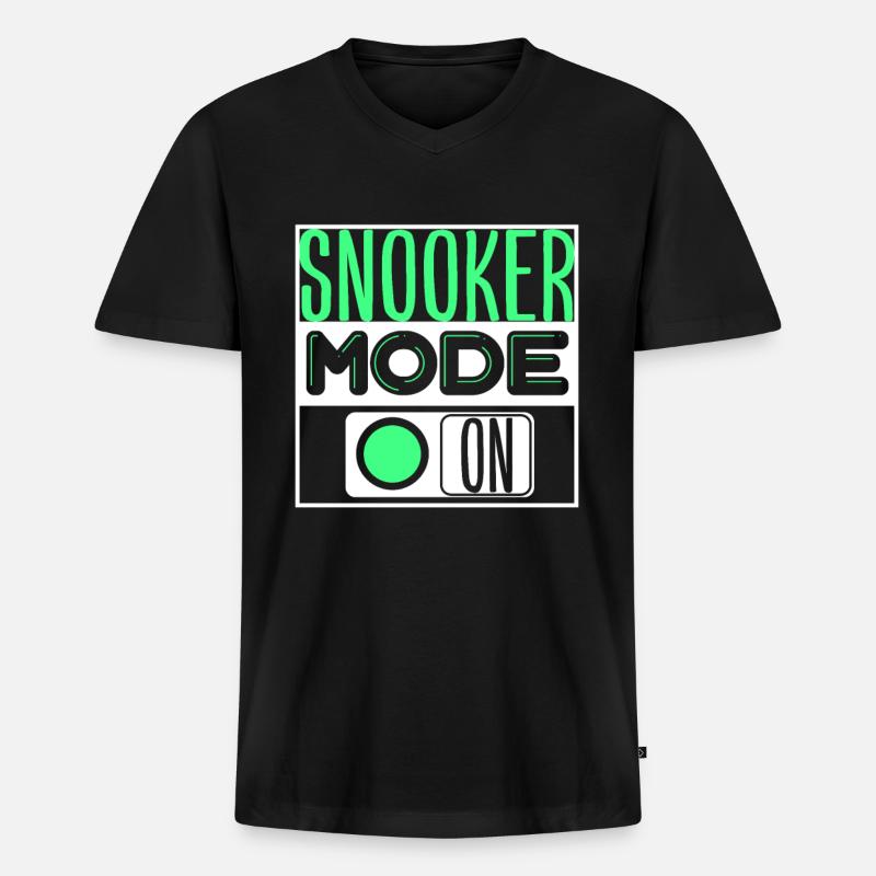 Snooker Billard - Männer Premium Bio T-Shirt mit V-Ausschnitt - Schwarz