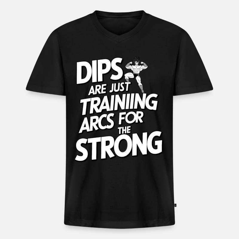Training Arc - Männer Premium Bio T-Shirt mit V-Ausschnitt - Schwarz