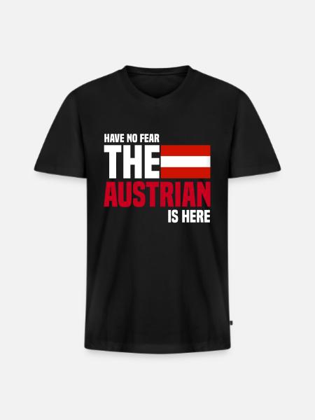 Austria - Men's Premium Organic T-shirt with V-neck - black