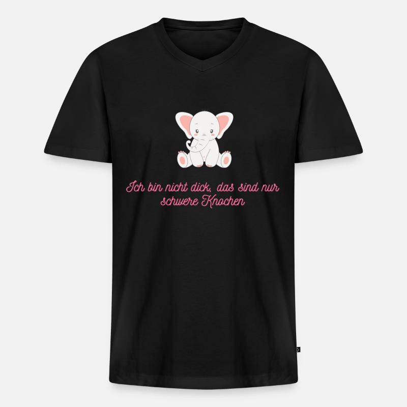 schwere Knochen - Männer Premium Bio T-Shirt mit V-Ausschnitt - Schwarz