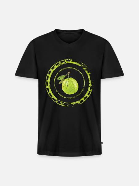 Guava fruit art gift - Men's Premium Organic T-shirt with V-neck - black