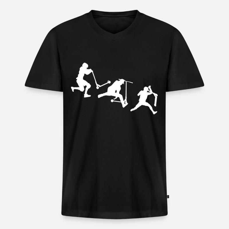 Scooter - Männer Premium Bio T-Shirt mit V-Ausschnitt - Schwarz