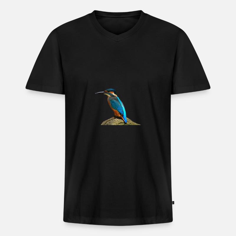 Vogel Geschenk Kinder - Männer Premium Bio T-Shirt mit V-Ausschnitt - Schwarz