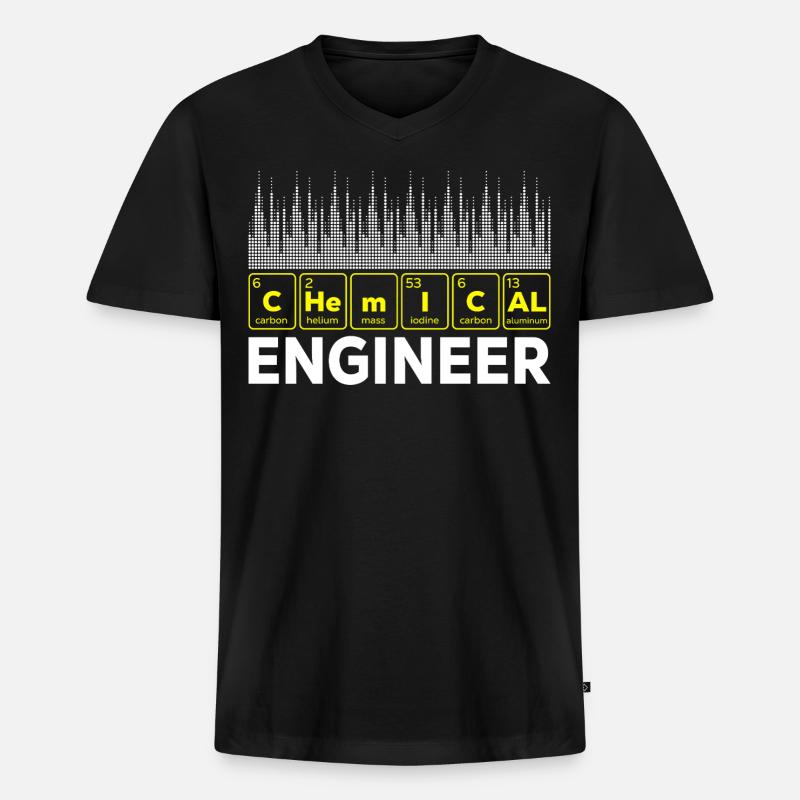 Chemical Engineer - Männer Premium Bio T-Shirt mit V-Ausschnitt - Schwarz