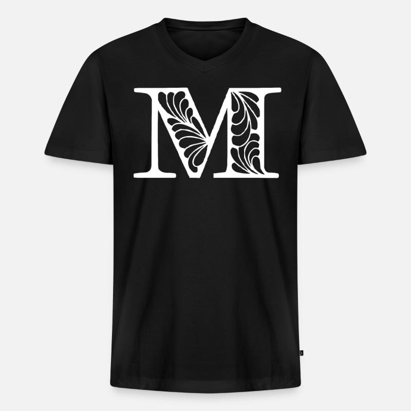 M - Männer Premium Bio T-Shirt mit V-Ausschnitt - Schwarz