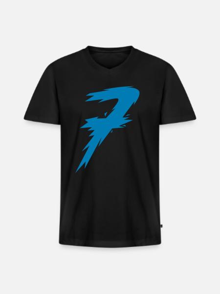 nombre - T-shirt encolure en V Premium bio Homme - noir