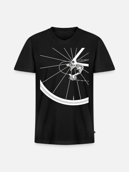 Race - Men's Premium Organic T-shirt with V-neck - black