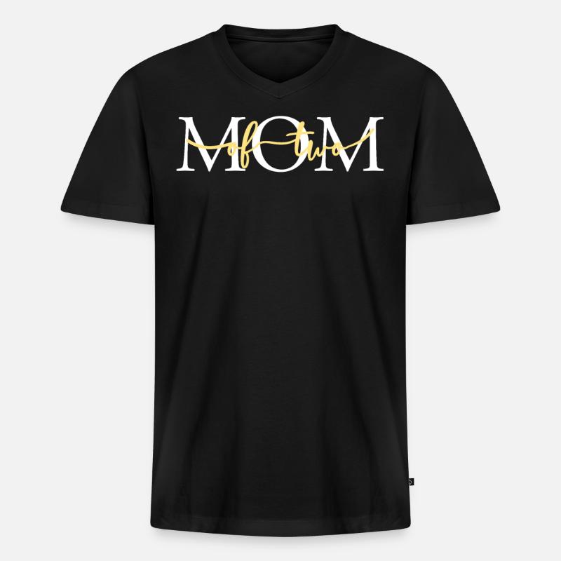 Mama Kinder - Männer Premium Bio T-Shirt mit V-Ausschnitt - Schwarz