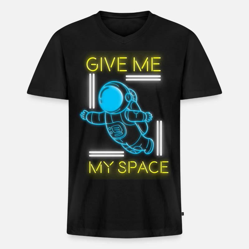 Uv Farbe Rave - Männer Premium Bio T-Shirt mit V-Ausschnitt - Schwarz