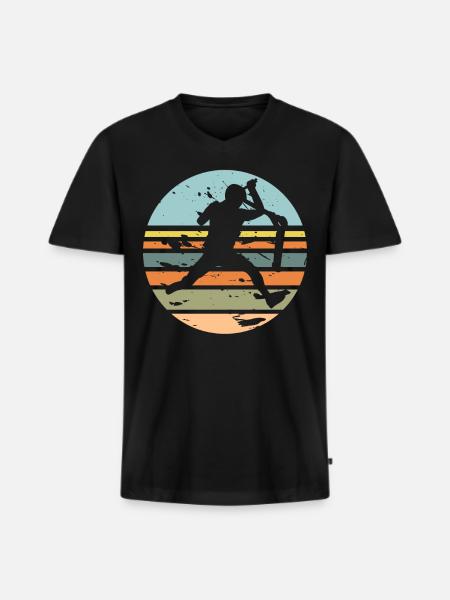 Tretroller - Männer Premium Bio T-Shirt mit V-Ausschnitt - Schwarz