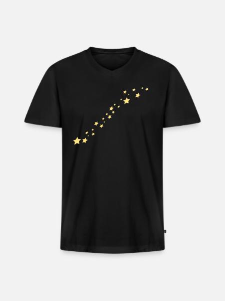 shooting star - Men's Premium Organic T-shirt with V-neck - black