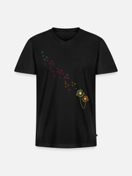 Dandelion dandelion - Men's Premium Organic T-shirt with V-neck - black