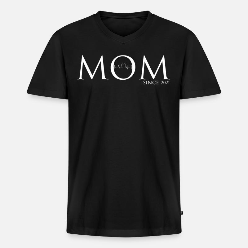 Mama 2021 - Männer Premium Bio T-Shirt mit V-Ausschnitt - Schwarz
