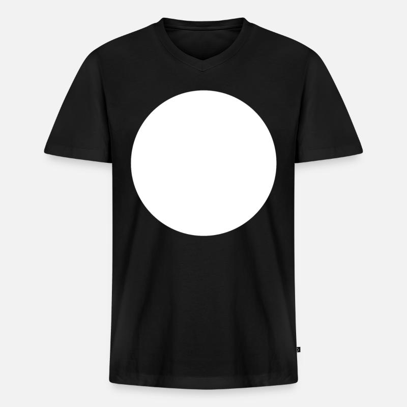 Kreis - Männer Premium Bio T-Shirt mit V-Ausschnitt - Schwarz