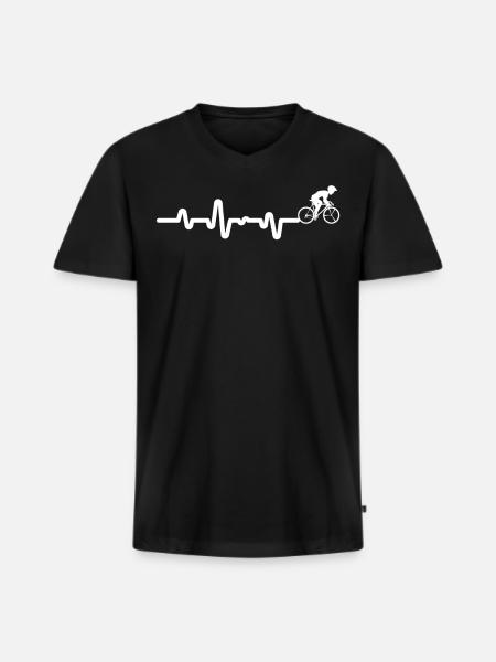 Racer - Men's Premium Organic T-shirt with V-neck - black