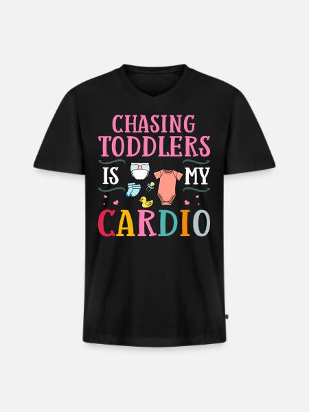 Babysitter Childminder Childcare Thank you - Men's Premium Organic T-shirt with V-neck - black