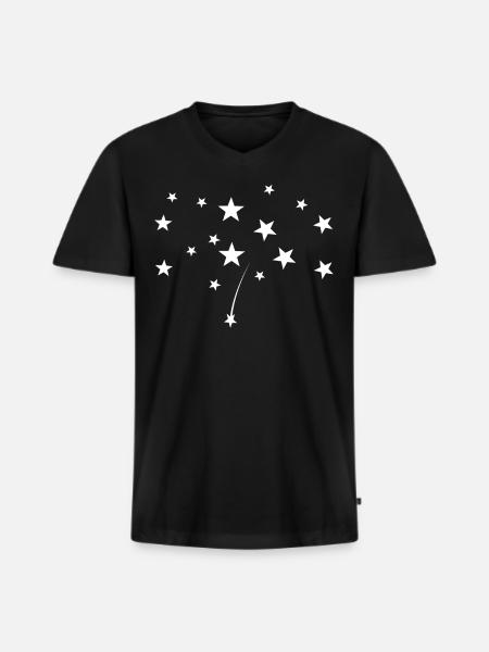 Starry sky - Men's Premium Organic T-shirt with V-neck - black
