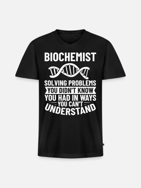 Biochemistry Biological Biochemists Physiological - Men's Premium Organic T-shirt with V-neck - black