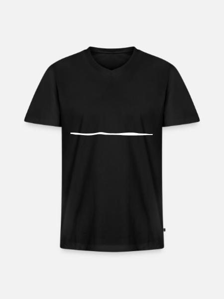 Ligne blanche - T-shirt encolure en V Premium bio Homme - noir