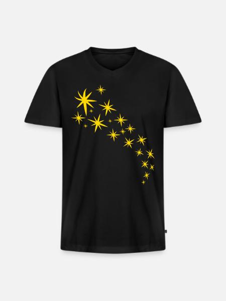 Starfleet Yellow Design - Men's Premium Organic T-shirt with V-neck - black