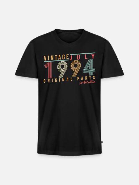 Baujahr 1994 Im Juli - Männer Premium Bio T-Shirt mit V-Ausschnitt - Schwarz