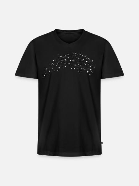White Star Bogey In The Night - Men's Premium Organic T-shirt with V-neck - black