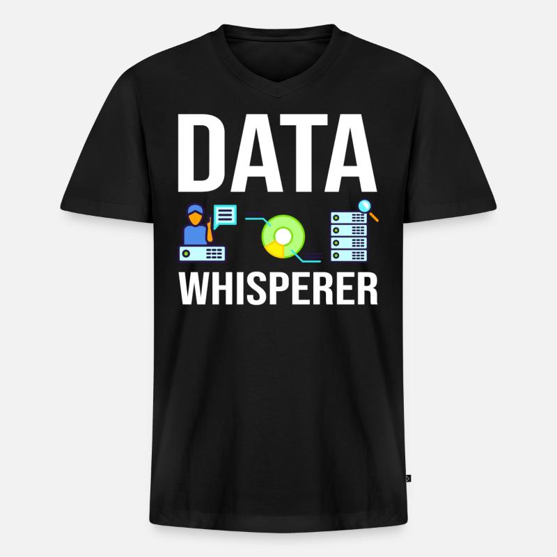 Data Scientist Data Science Science - T-shirt encolure en V Premium bio Homme - noir