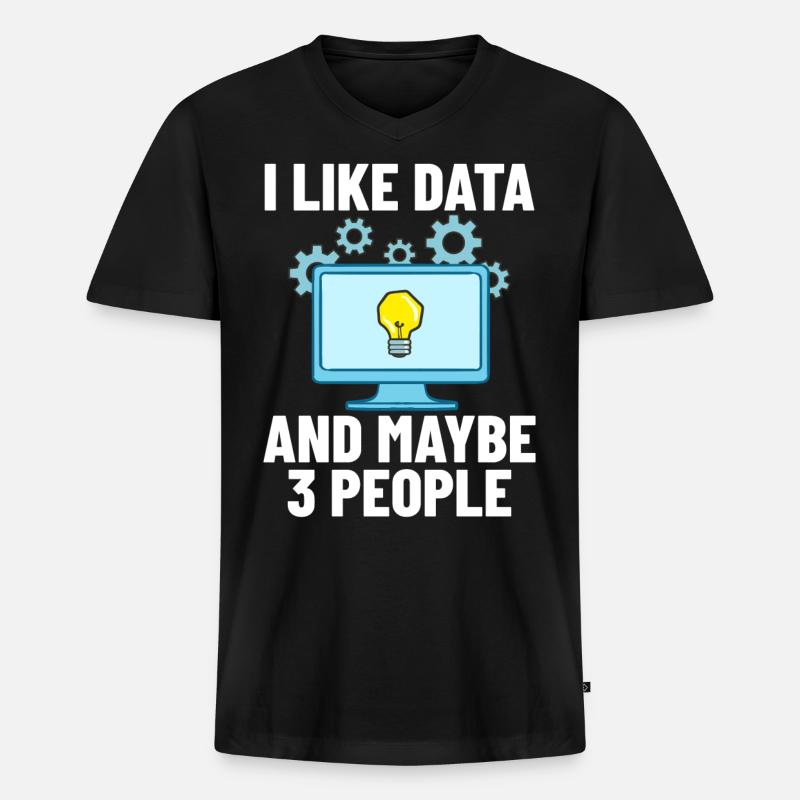 Software Entwicklung Softwareentwickler Entwickler - Männer Premium Bio T-Shirt mit V-Ausschnitt - Schwarz