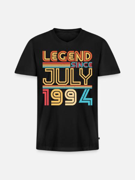 Baujahr Juli 1994 - Männer Premium Bio T-Shirt mit V-Ausschnitt - Schwarz
