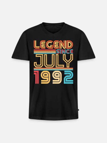July 1992 30th birthday - Men's Premium Organic T-shirt with V-neck - black