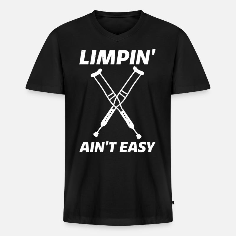 Limpin' Ain't Easy 12 - Männer Premium Bio T-Shirt mit V-Ausschnitt - Schwarz