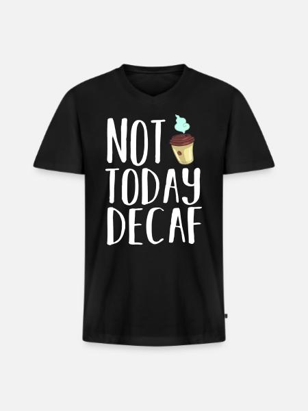Decaffeinated Coffee Caffeine Caffeine Free - Men's Premium Organic T-shirt with V-neck - black