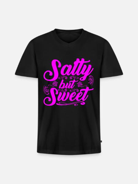 Salty but Sweet 12 - Men's Premium Organic T-shirt with V-neck - black