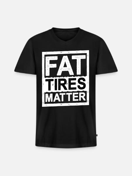 Fat Tires Matter 5 - Men's Premium Organic T-shirt with V-neck - black
