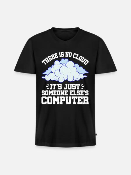 There Is No Cloud 10 - Men's Premium Organic T-shirt with V-neck - black
