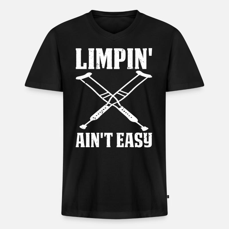 Limpin' Ain't Easy 20 - Männer Premium Bio T-Shirt mit V-Ausschnitt - Schwarz