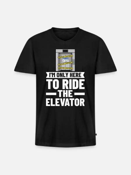 Technicien d’ascenseur Élévateur élévateur - T-shirt encolure en V Premium bio Homme - noir