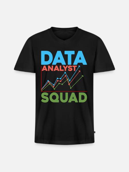 Data Analyst Squad 5 - Men's Premium Organic T-shirt with V-neck - black